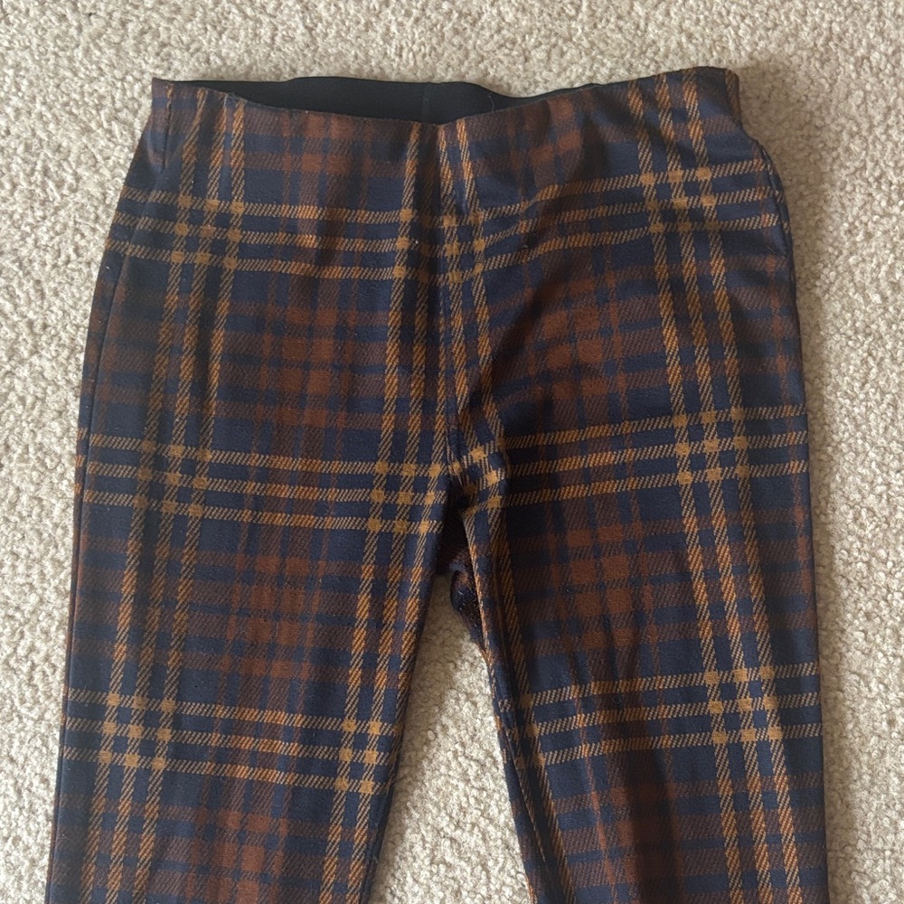 American Eagle Plaid Brown and Blue Pants